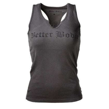 V-NECK CUT RIB TANK (Wash Grey) - ملابس رياضية