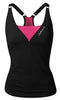 BETTER BODIES DEEP V SINGLET (Black/Pink)